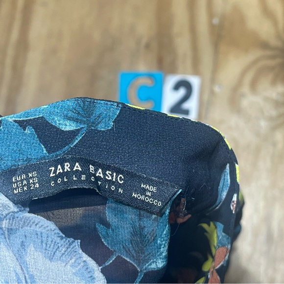 ZARA BASIC ~ Sheer fashion Floral Dress cover-up ~ Size XS @C2 - Picture 6 of 6